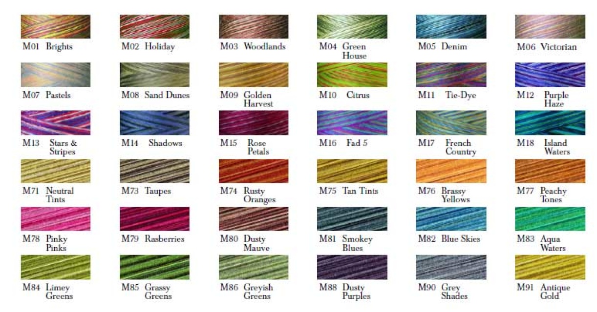 Signature Thread Color Chart