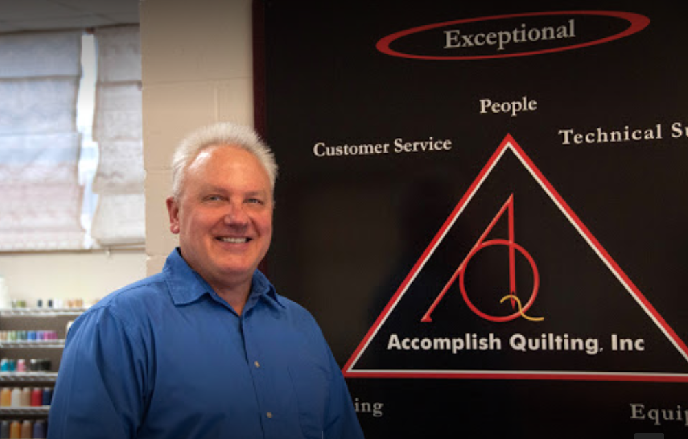 Owner of Accomplish Quilting, Jeff Benedict