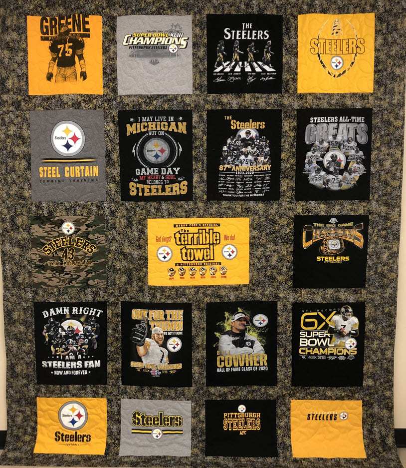 Pittsburgh Steelers Memory Quilt